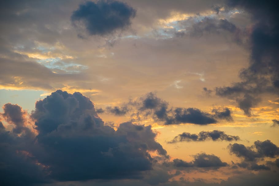 sky, clouds, sunset, cloud - sky, beauty in nature, scenics - nature HD wallpaper