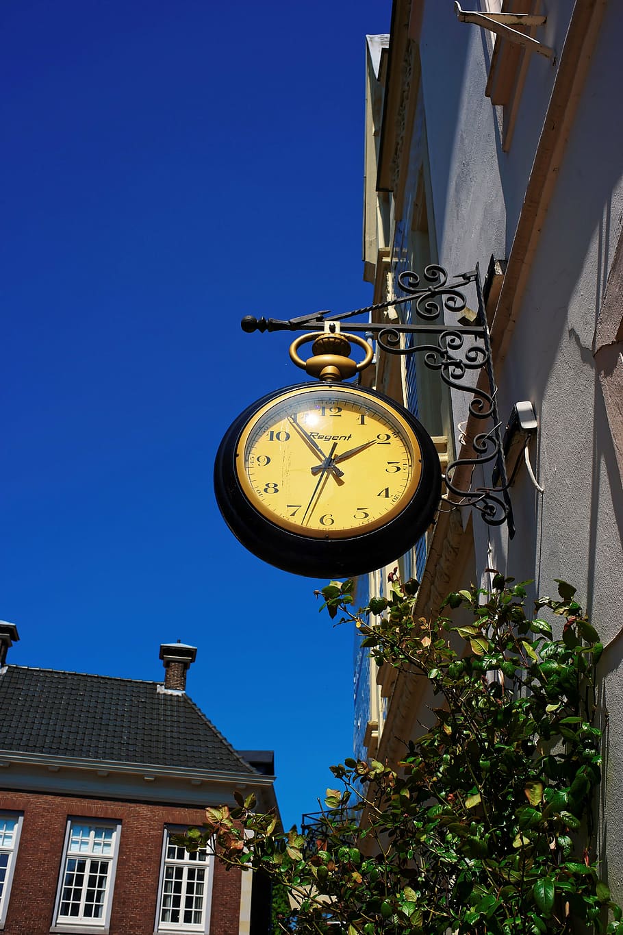 city, facade, clock, architecture, old town, home front, germany HD wallpaper