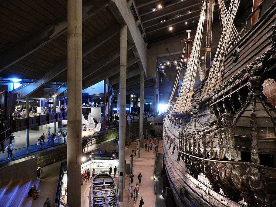 vasa, museet, museum, ship, warship, galleon, exhibit, historical