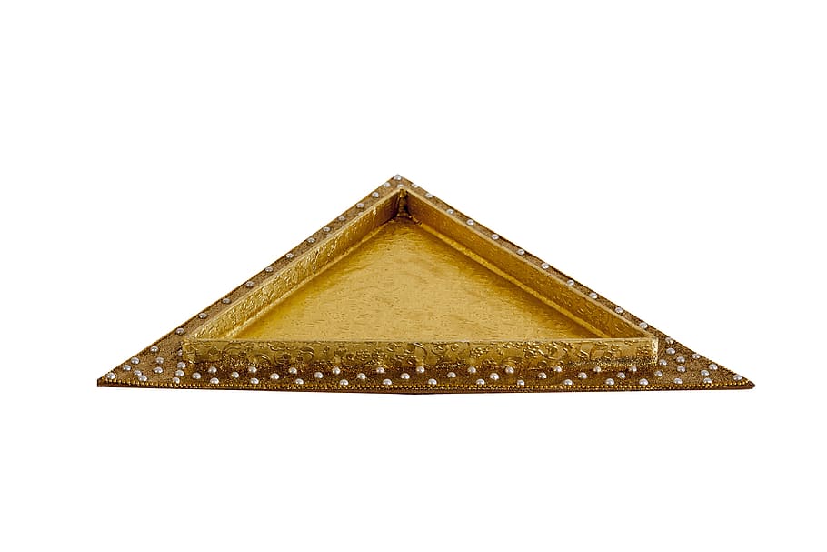 Triangular, Tray, Decorative, Restaurant, decorated, shiny HD wallpaper