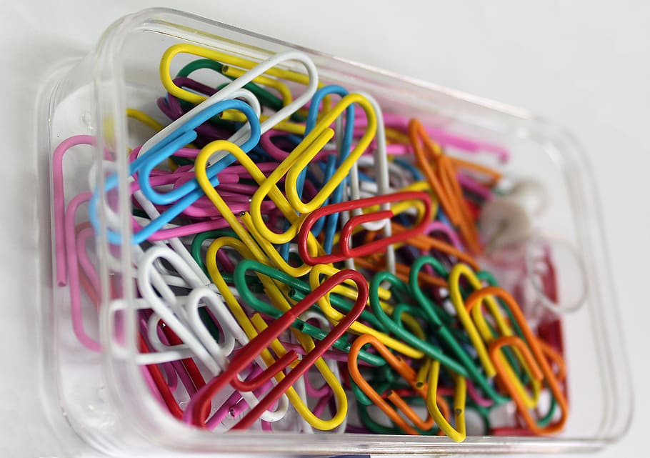 paper clips, office, note, paperclip, equipment, stationery HD wallpaper