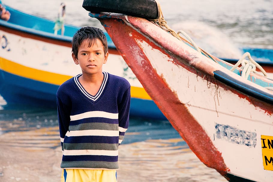Fisherman, Boy, Boat, nautical Vessel, sea, outdoors, beach HD wallpaper
