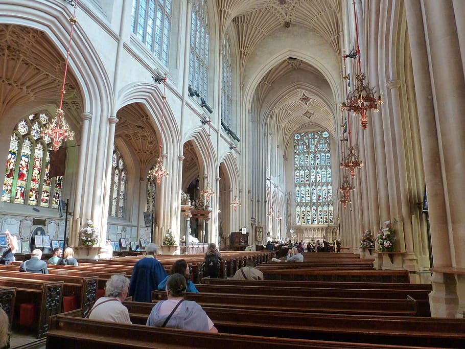 bath abbey, england, churches, religion, place of worship, belief HD wallpaper
