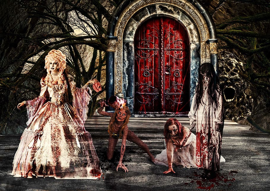 ghosts, dead, horror, haunt, skull, spooky, scare, gatekeeper HD wallpaper