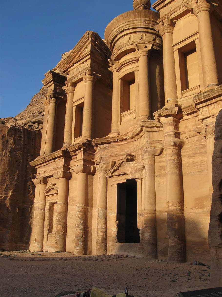 Petra, Jordan, Ruins, Ancient, archeology, history, old ruin, HD wallpaper