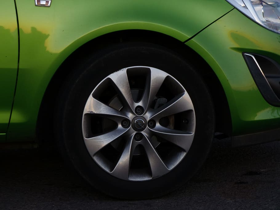 Rim, Mature, Wheel, Front, Auto, green, grass green, metallic