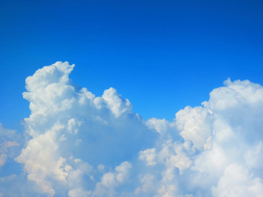 Cloud, Blue Sky, Day, Landscape, cloud - sky, backgrounds, fluffy HD wallpaper