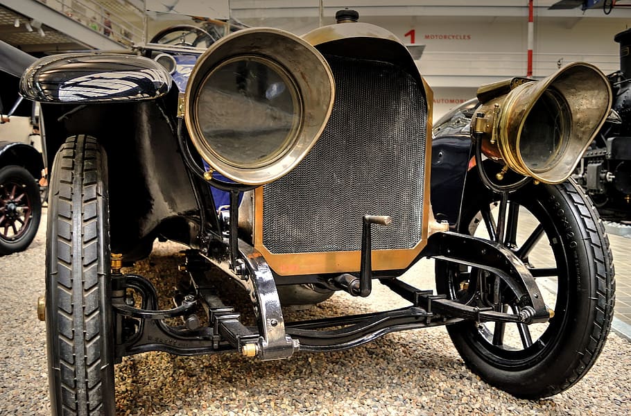 benz, 16 40, ps, oldtimer, prague, headlight, land vehicle HD wallpaper