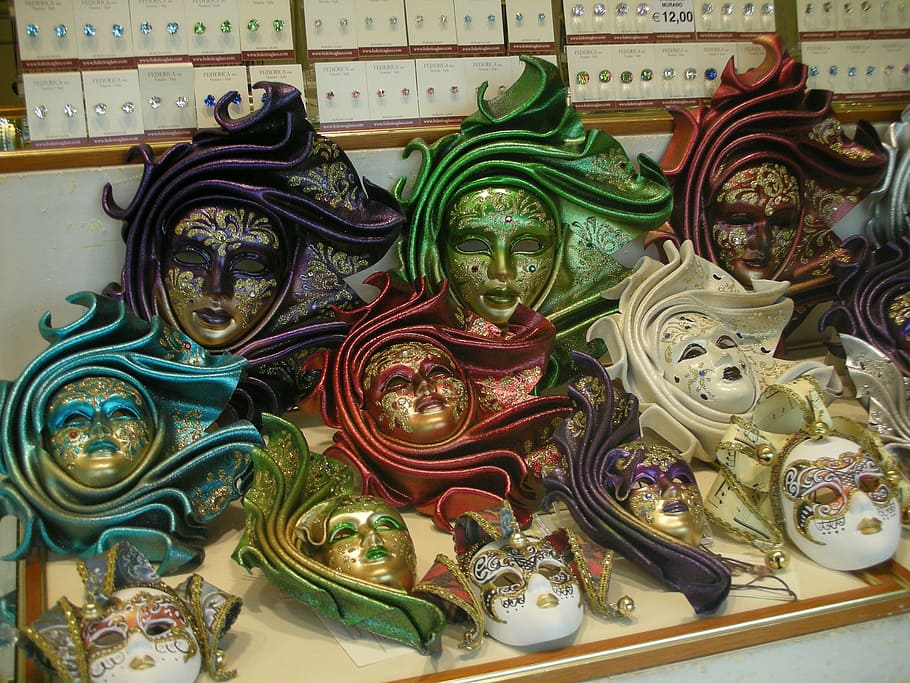 venice, carnival, mask, art and craft, representation, sculpture HD wallpaper