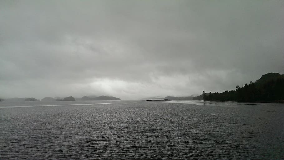Canada, Pacific, Open Sea, Ocean, nature, water, overcast, storm HD wallpaper