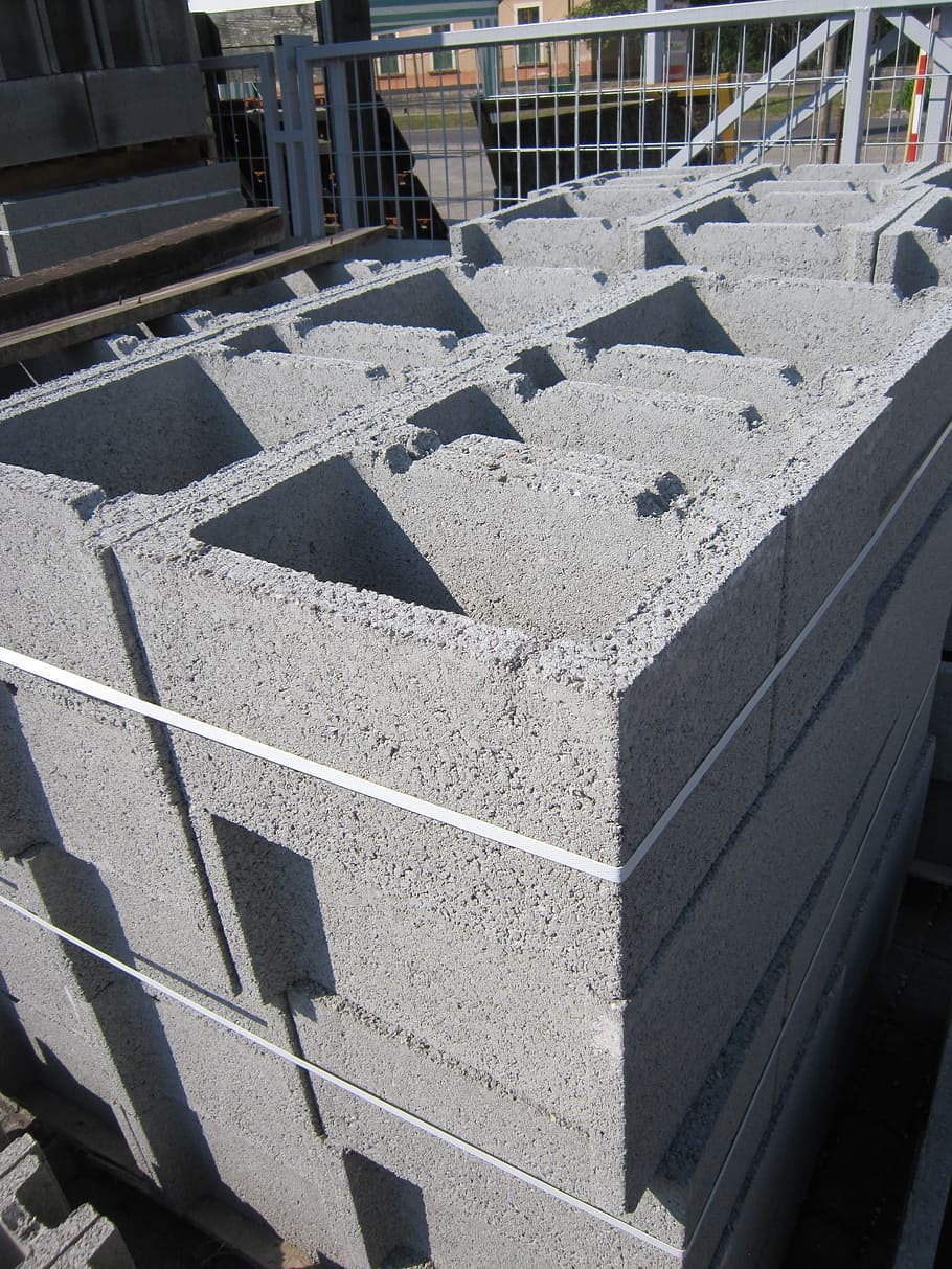 concrete, brick, building materials, construction, day, architecture HD wallpaper