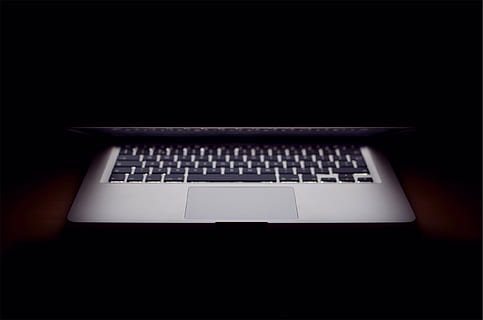 MacBook Pro, grey, laptop, computer, apple, shadows, dark, technology HD wallpaper