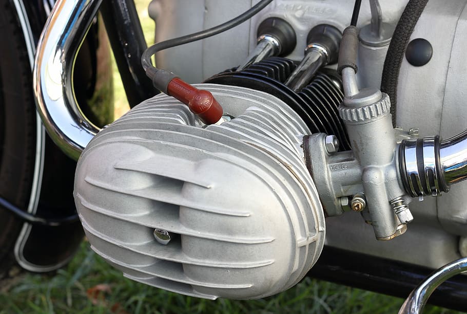 motorcycle, engine, cylinder, carburettor, ignition, spark plug HD wallpaper