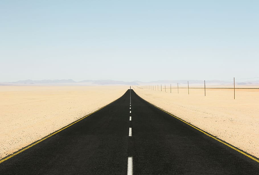 black asphalt road taken at daytime, black asphalt road during daytime HD wallpaper