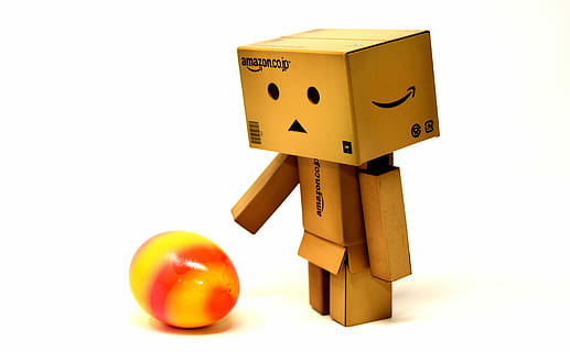 danbo, cute, figure, danboard, easter, egg, colorful, colorful eggs HD wallpaper