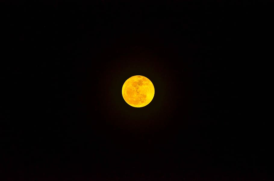 full moon photography, photo of blood moon, night, sky, black sky HD wallpaper