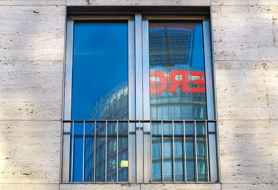 window, mirroring, architecture, facade, glass, building, reflection HD wallpaper