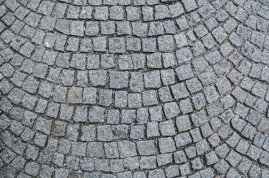 cobblestones, patch, road, background, paving stones, grey HD wallpaper