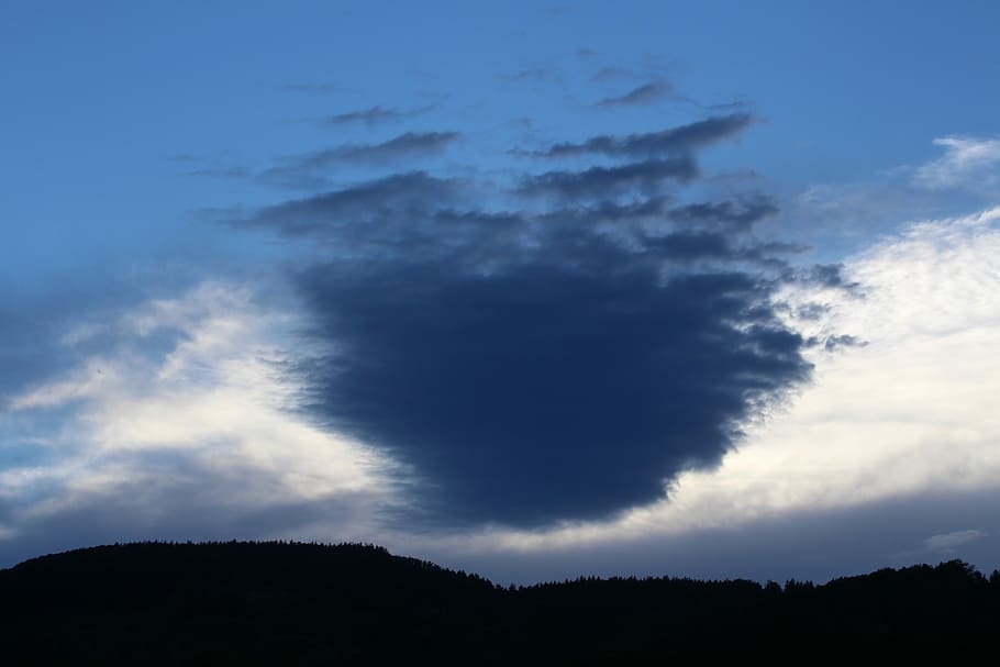 Heaven, Heart, Clouds, Landscape, Sunset, sky, cloud - sky HD wallpaper