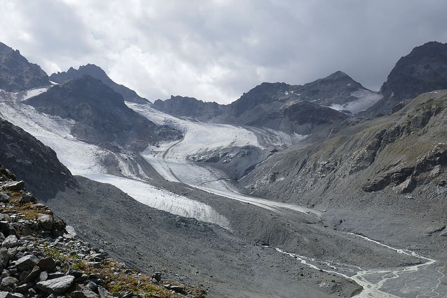 mountains, glacier, alpine, nature, snow, hiking shoes, austria HD wallpaper