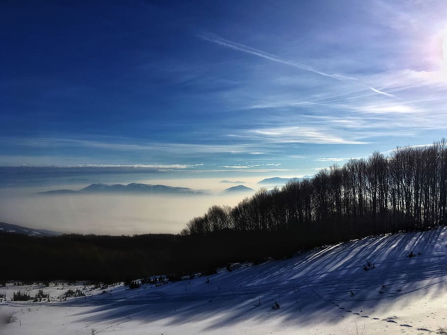 Snow, Winter, Cold, Countryside, sky, cold temperature, nature HD wallpaper