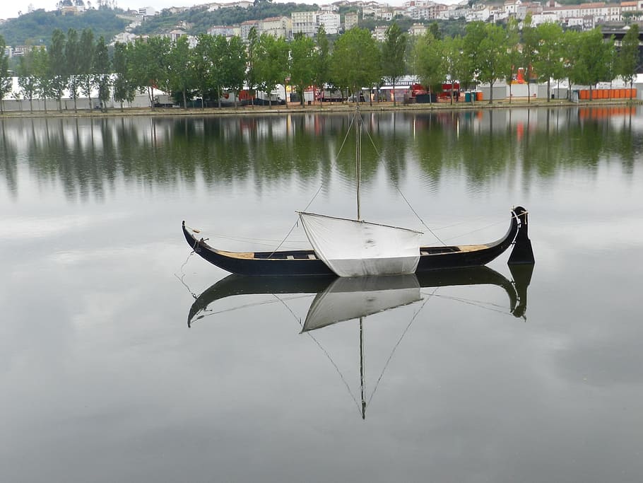river, boot, mirroring, transportation, mode of transportation HD wallpaper