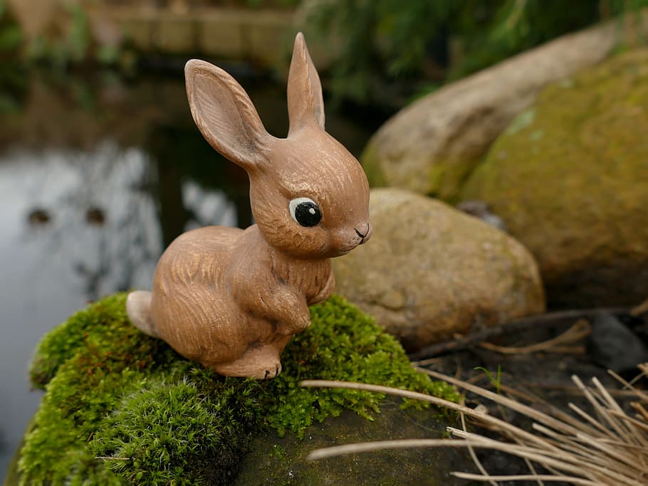 Easter Bunny, Easter, Hare, easter decoration, easter figure HD wallpaper