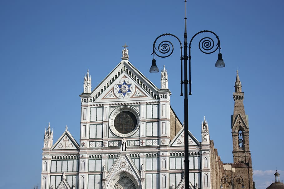florence, cathedral, gothic, lamppost, architecture, middle ages HD wallpaper