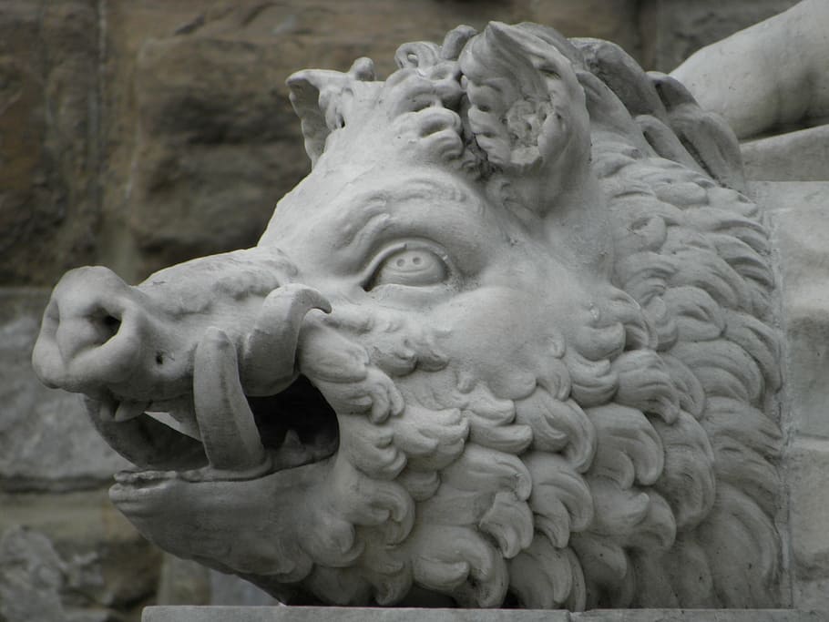boar, statue, animals, sculpture, art and craft, representation HD wallpaper