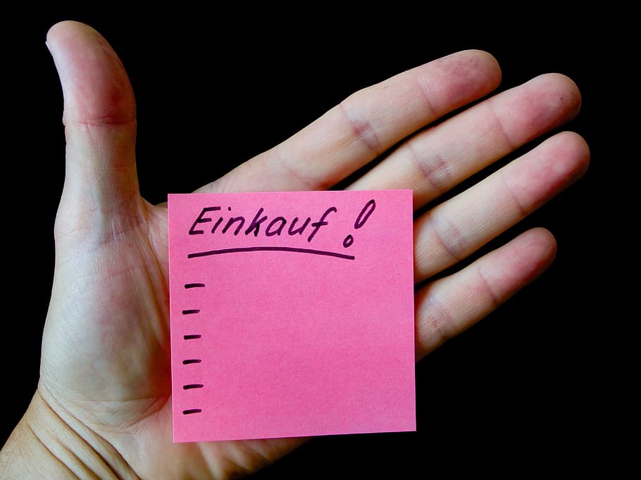 hand, note, list, embassy, message, purchasing, human hand HD wallpaper