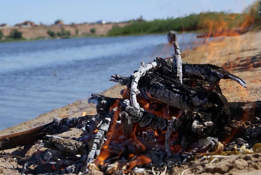 koster, flame, fire, summer, fire - Natural Phenomenon, ash HD wallpaper
