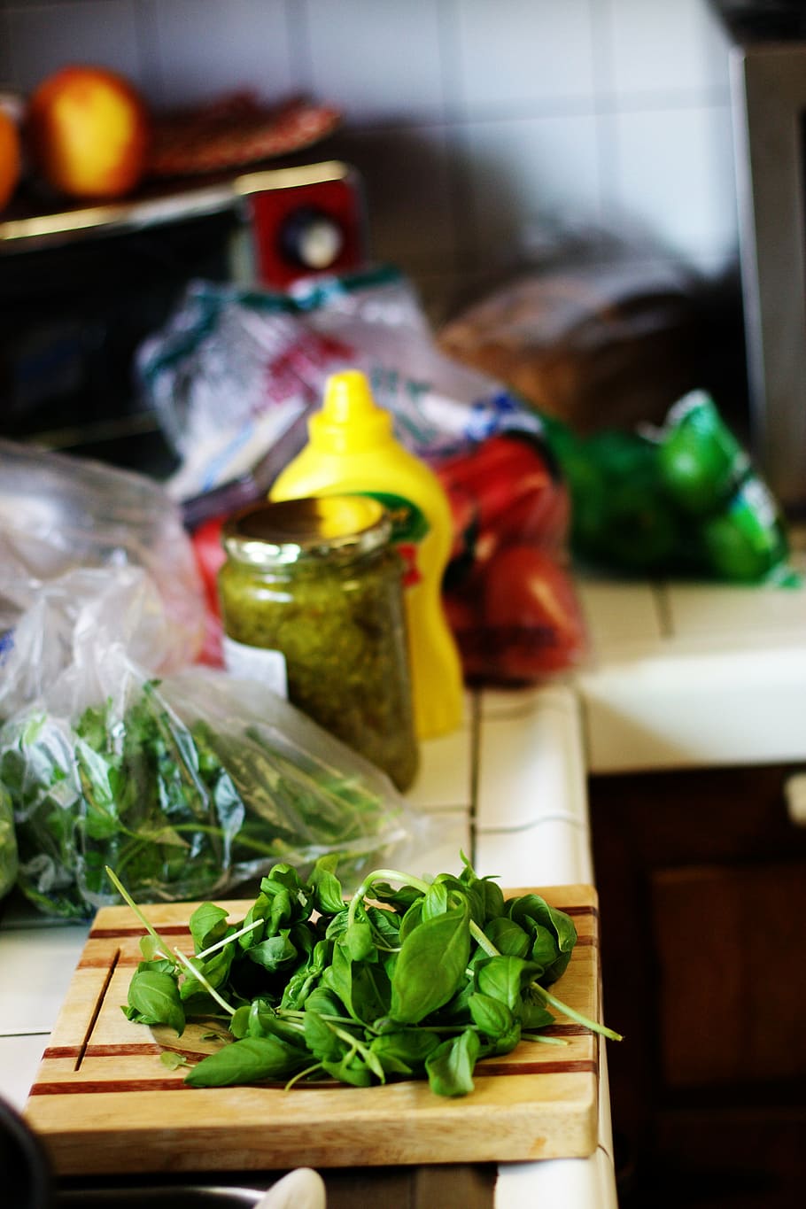 basil, cooking, preparation, chef, vegetable, healthy eating HD wallpaper