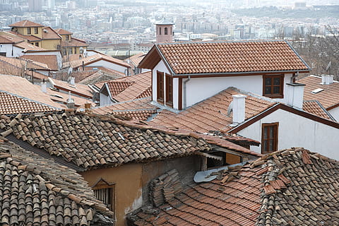 brown roof brick houses, old, home, slum, tile, historical works HD wallpaper