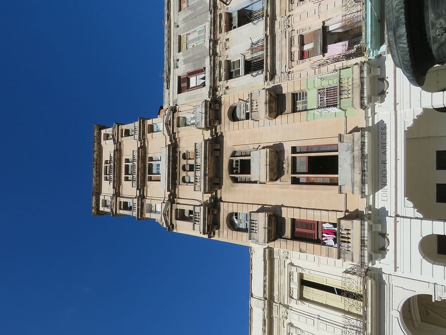 brown concrete building under blue sky, architecture, homes HD wallpaper