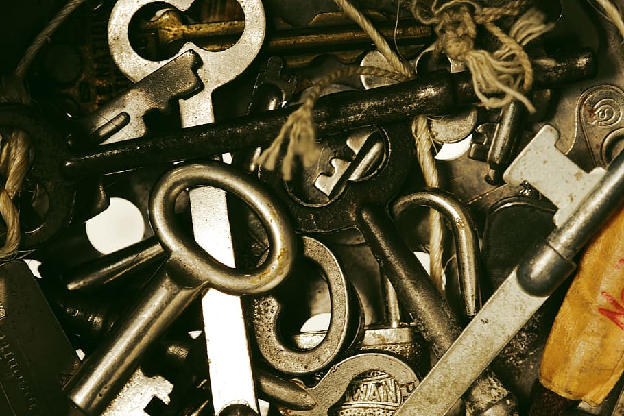 silver key collection, keys, unlock, security, safety, open HD wallpaper