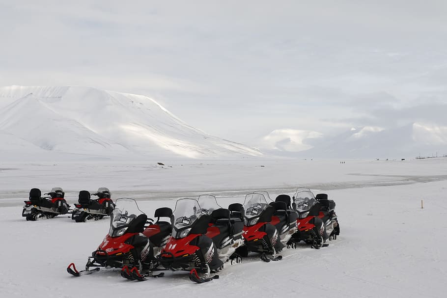 Svalbard, Arctic, Outdoor, Spitsbergen, snowmobile, cold temperature, HD wallpaper