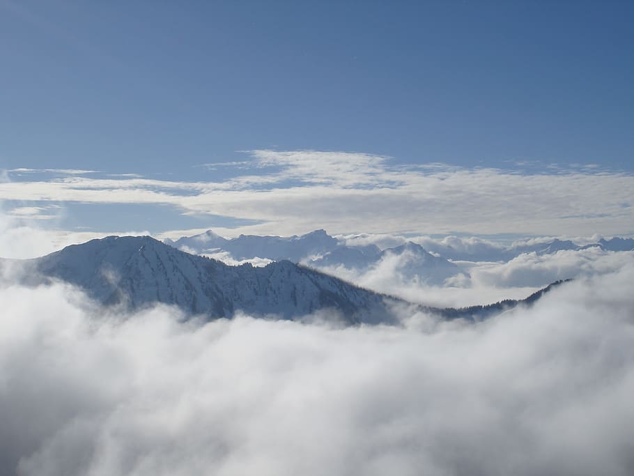 snow, winter, mountain, ice, cloud - sky, beauty in nature HD wallpaper