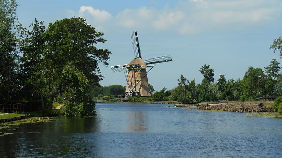 Dutch, Mill, Water, alternative energy, windmill, wind power HD wallpaper