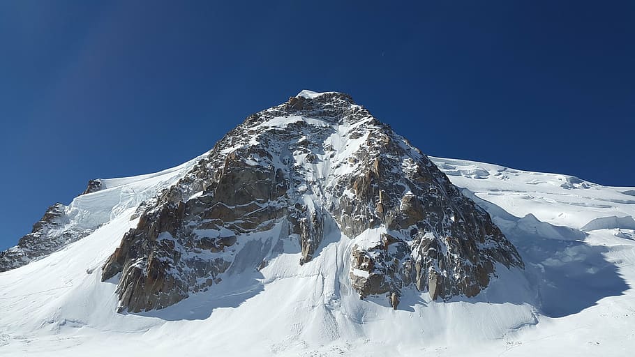 triangle du tacul, mont blanc du tacul, high mountains, chamonix, HD wallpaper