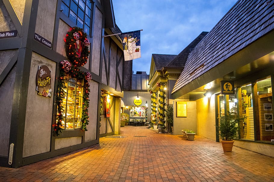 gatlinburg, marketplace, village, buildings, architecture, town