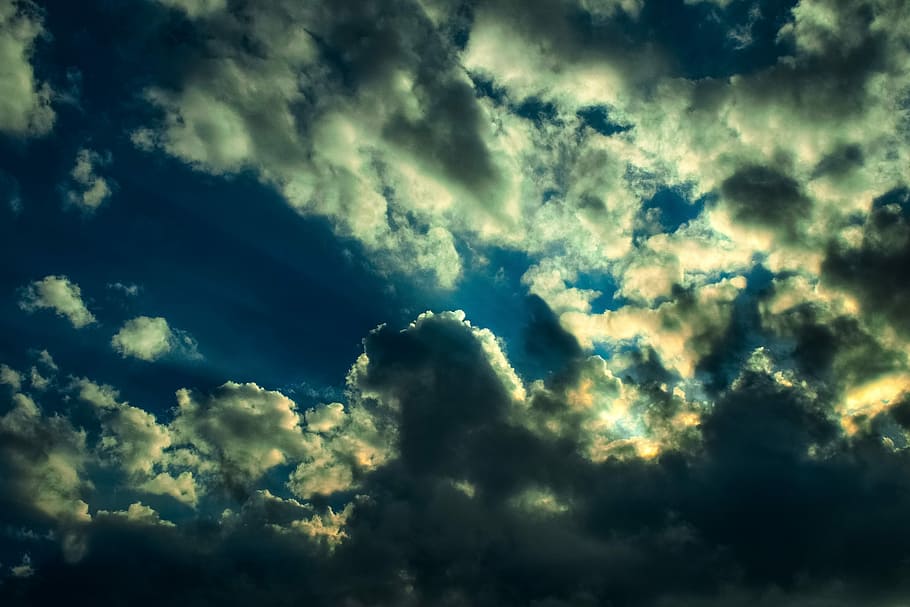 clouds, sky, weather, nature, light, heaven, sunlight, sunbeam HD wallpaper