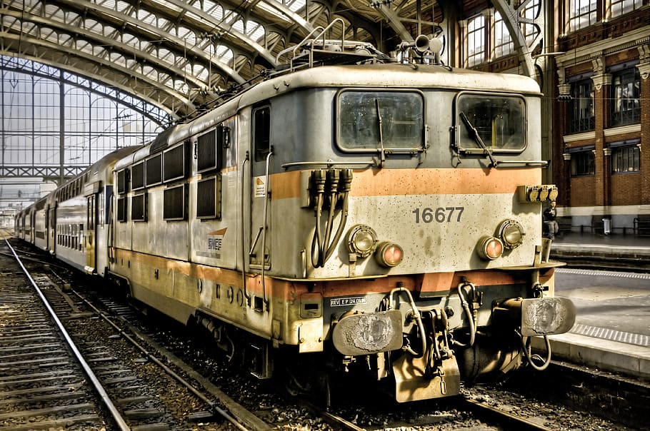 train, station, wharf, track, mode of transportation, rail transportation HD wallpaper