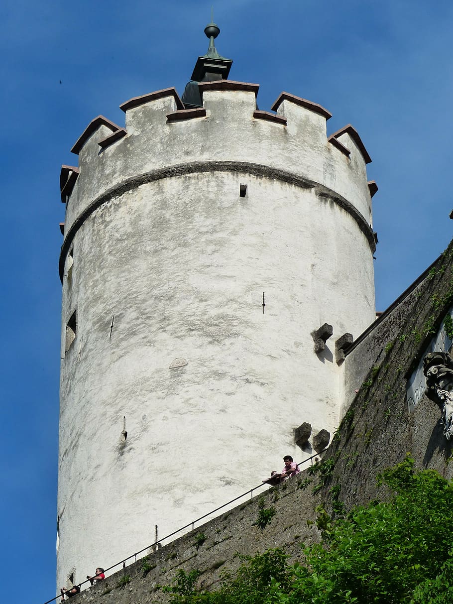 defensive tower, watchtower, hohensalzburg fortress, castle, HD wallpaper