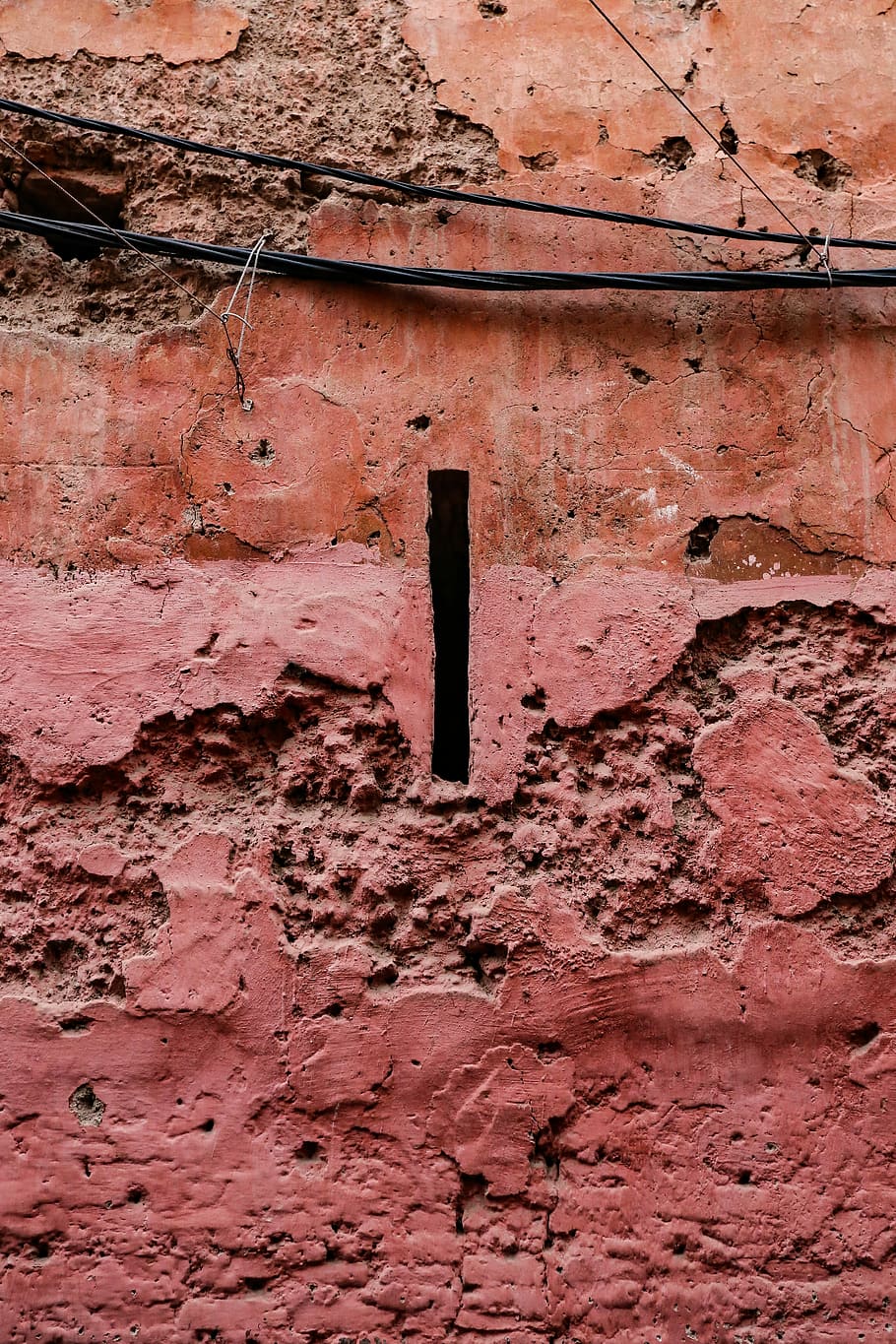brown concrete wall, texture, hole, texture wall, red, architecture HD wallpaper