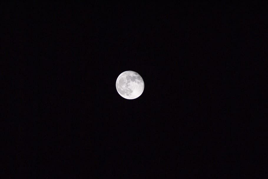Moon, Night, sky, astronomy, no people, nature, space, planetary moon HD wallpaper
