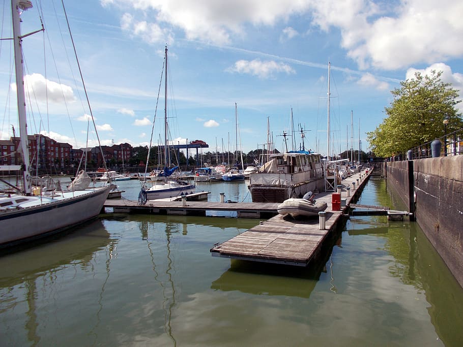 preston, dock, marina, water, nautical vessel, transportation HD wallpaper