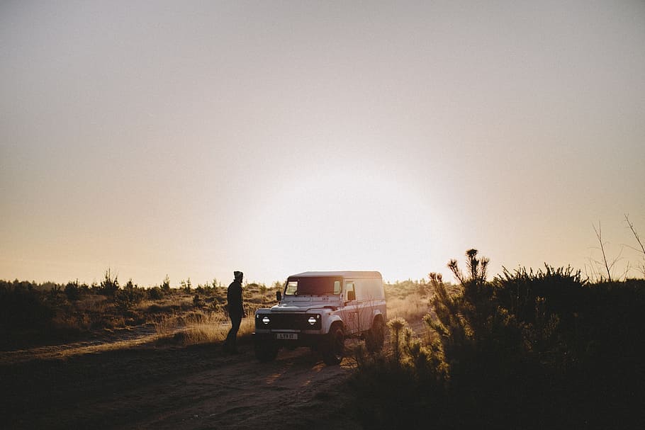 green, grass, plant, travel, morning, outdoor, car, adventure HD wallpaper