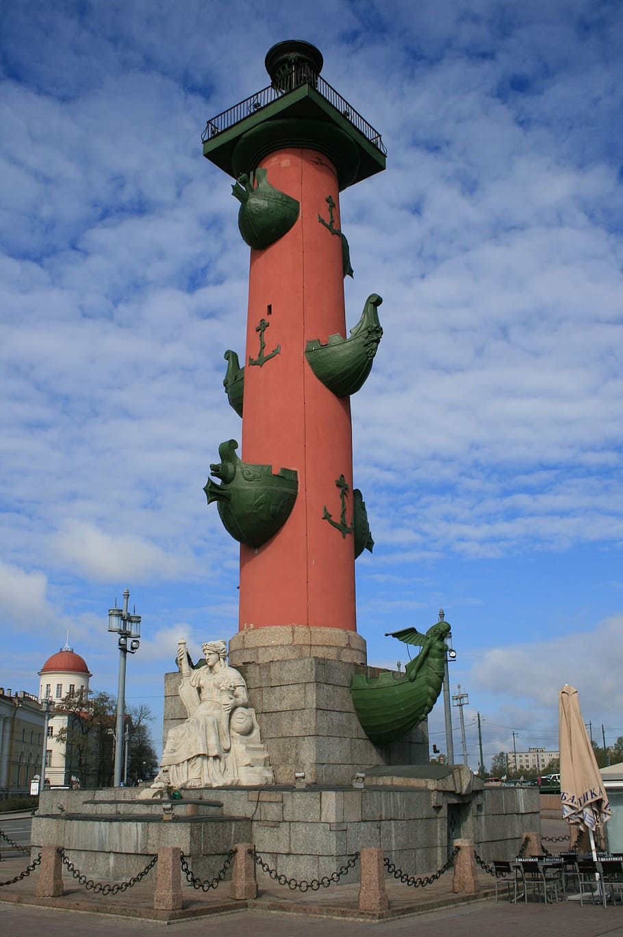 column, rostral, tall, red, maritime, navy, victories, decorated HD wallpaper