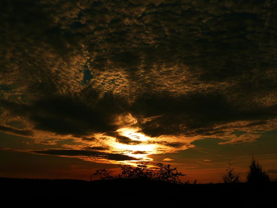 sunset, horizon, cloud, view, weather, outdoor, sunlight, day HD wallpaper