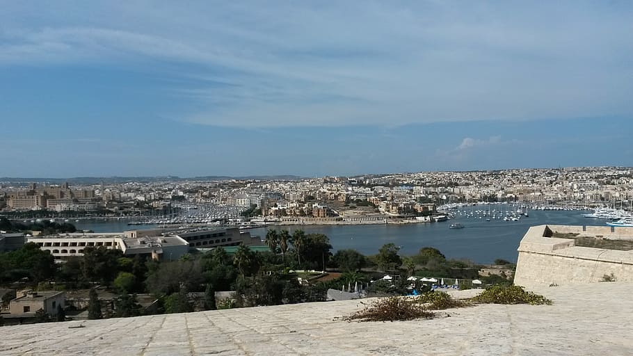 malta, bastei, la valetta, sea, europe, architecture, cityscape HD wallpaper